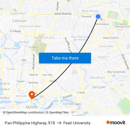 Pan-Philippine Highway, 978 to Feati University map