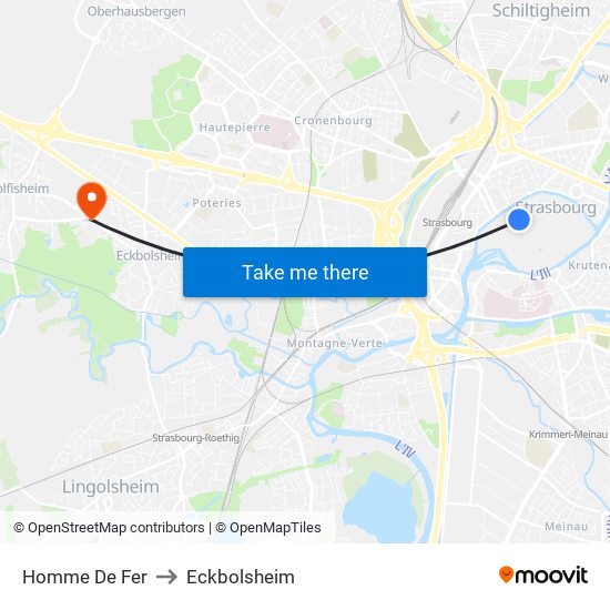 Homme De Fer to Eckbolsheim map