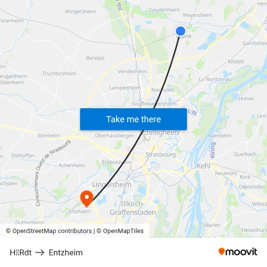 HRdt to Entzheim map