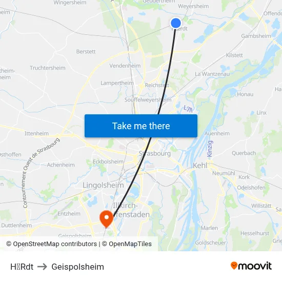 HRdt to Geispolsheim map