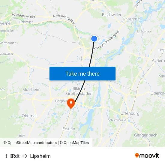 HRdt to Lipsheim map