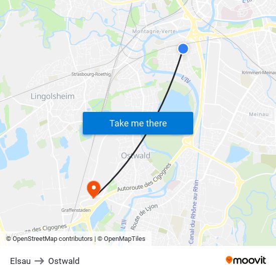 Elsau to Ostwald map