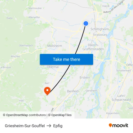 Griesheim-Sur-Souffel to Epfig map