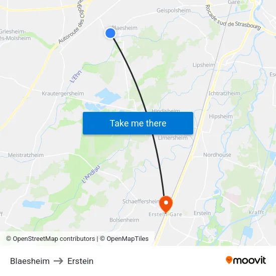 Blaesheim to Erstein map