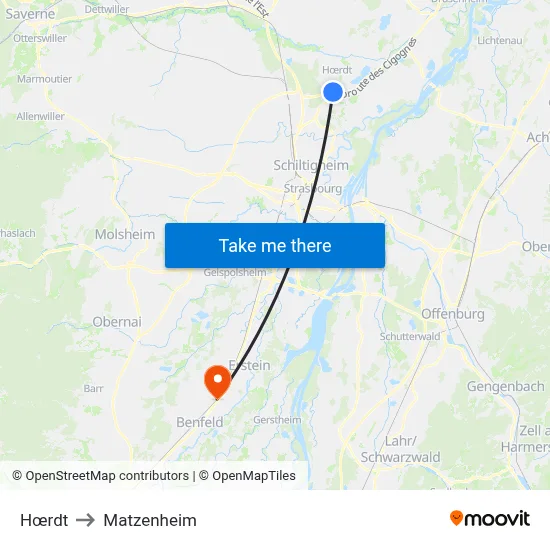 Hœrdt to Matzenheim map