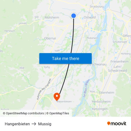 Hangenbieten to Mussig map