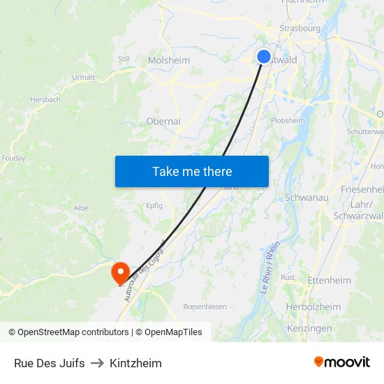 Rue Des Juifs to Kintzheim map