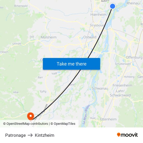 Patronage to Kintzheim map