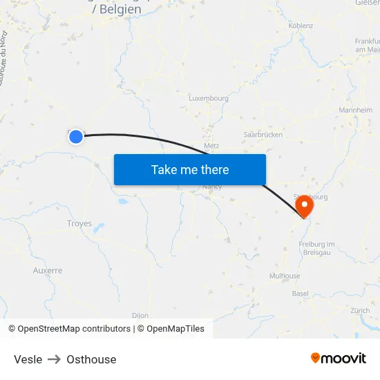 Vesle to Osthouse map