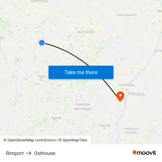 Rimport to Osthouse map