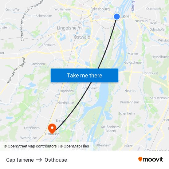 Capitainerie to Osthouse map