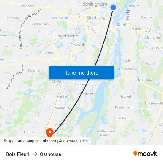 Bois Fleuri to Osthouse map