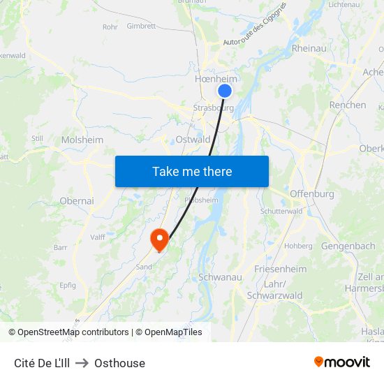 Cité De L'Ill to Osthouse map