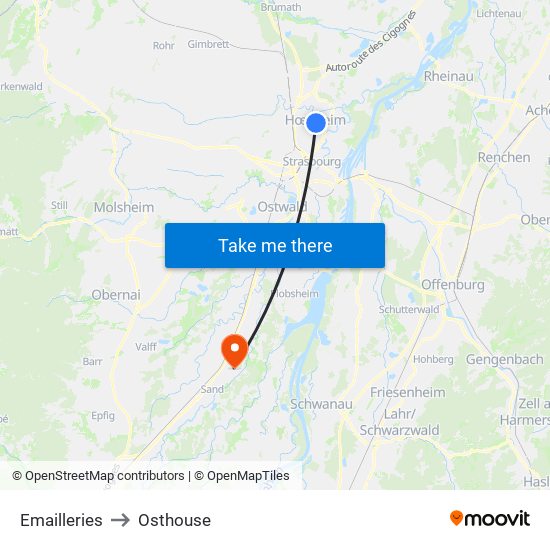 Emailleries to Osthouse map