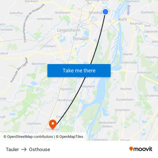 Tauler to Osthouse map