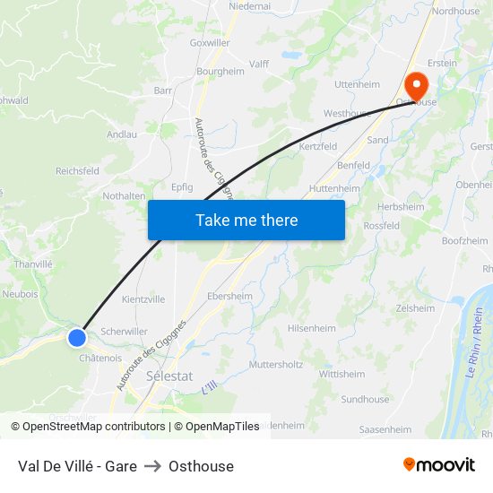 Val De Villé - Gare to Osthouse map