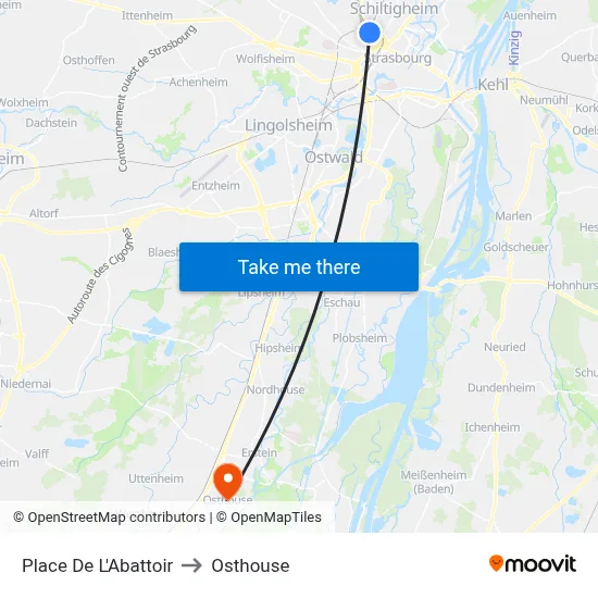 Place De L'Abattoir to Osthouse map
