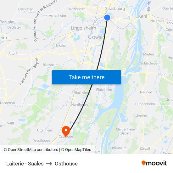 Laiterie - Saales to Osthouse map