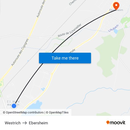 Westrich to Ebersheim map