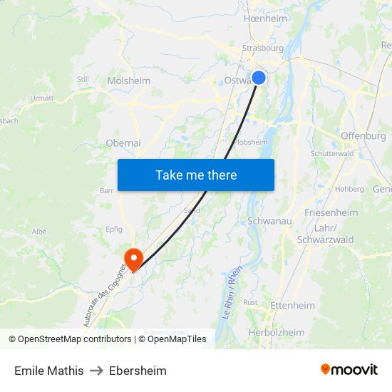 Emile Mathis to Ebersheim map