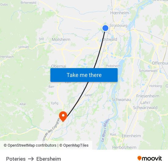 Poteries to Ebersheim map