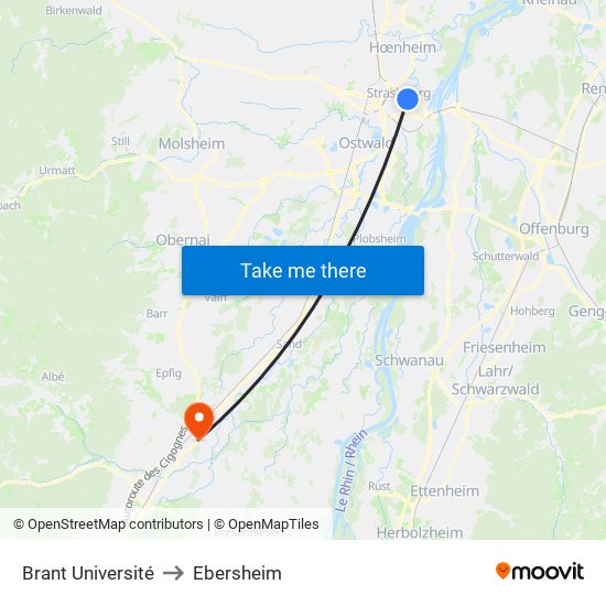 Brant Université to Ebersheim map