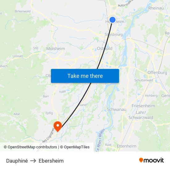 Dauphiné to Ebersheim map