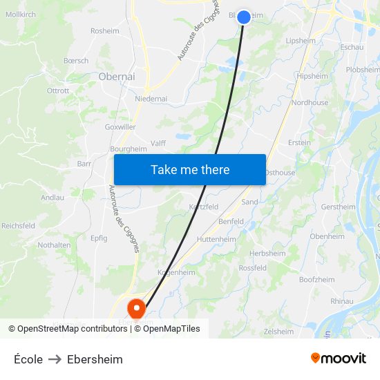 École to Ebersheim map