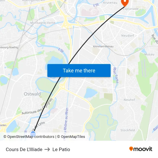 Cours De L'Illiade to Le Patio map