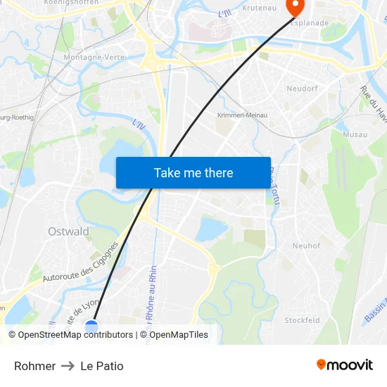 Rohmer to Le Patio map
