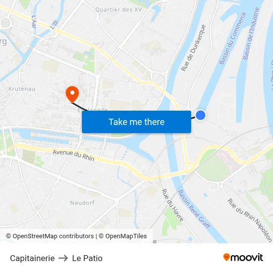 Capitainerie to Le Patio map