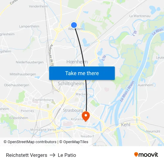 Reichstett Vergers to Le Patio map