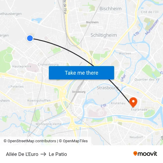 Allée De L'Euro to Le Patio map