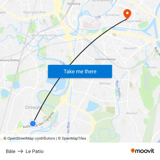 Bâle to Le Patio map