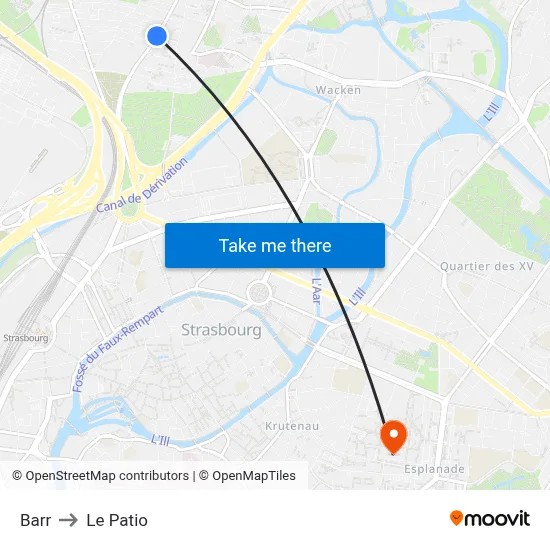 Barr to Le Patio map