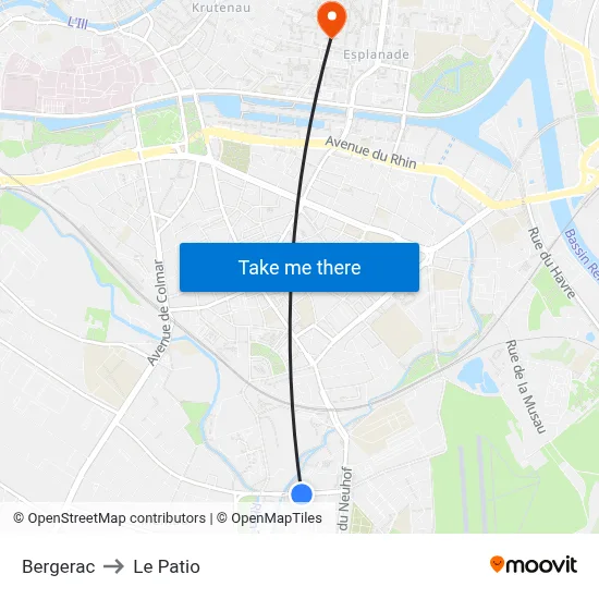 Bergerac to Le Patio map