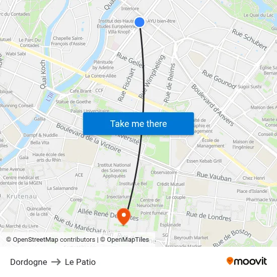 Dordogne to Le Patio map