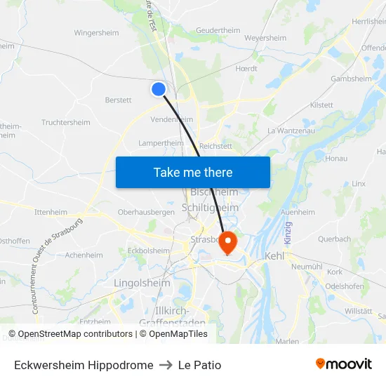 Eckwersheim Hippodrome to Le Patio map
