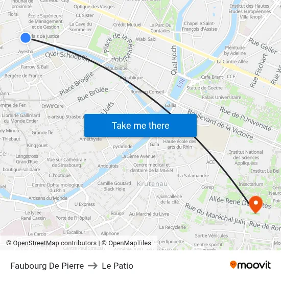 Faubourg De Pierre to Le Patio map
