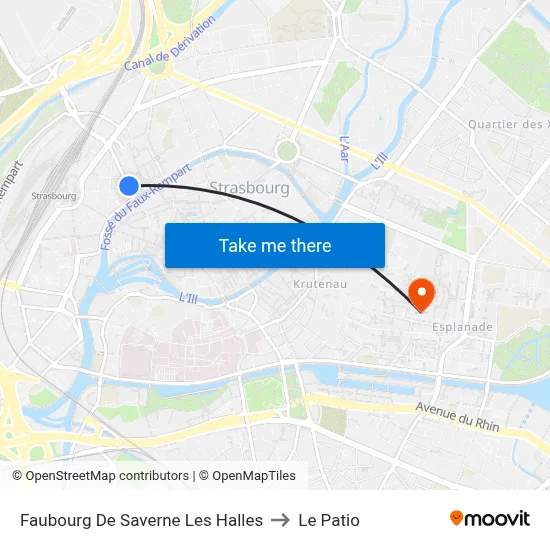 Faubourg De Saverne Les Halles to Le Patio map