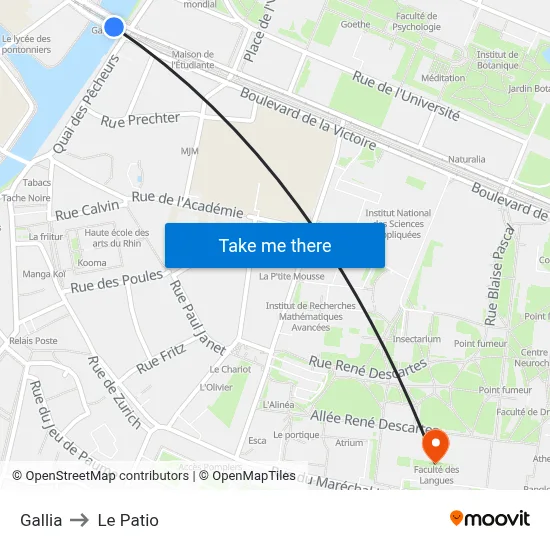 Gallia to Le Patio map