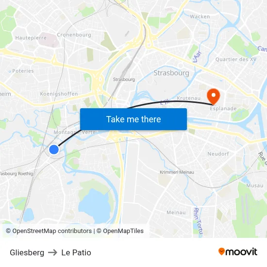 Gliesberg to Le Patio map