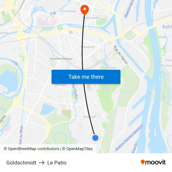Goldschmidt to Le Patio map