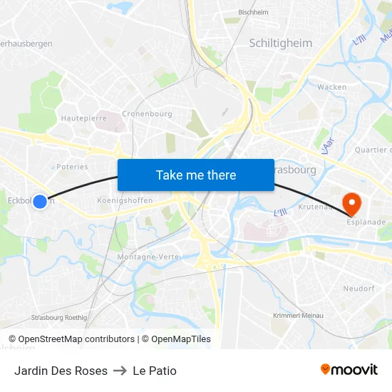 Jardin Des Roses to Le Patio map