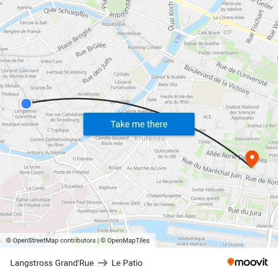 Langstross Grand'Rue to Le Patio map