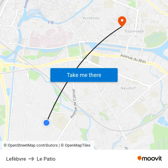 Lefèbvre to Le Patio map