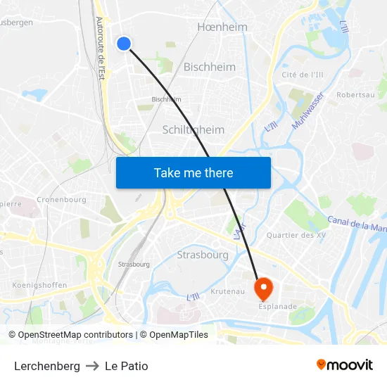 Lerchenberg to Le Patio map