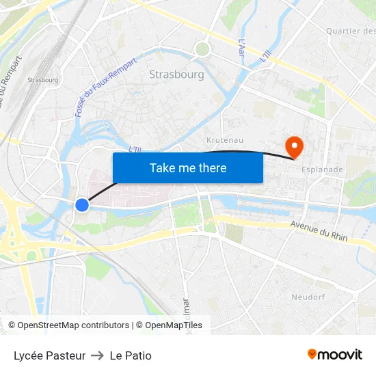 Lycée Pasteur to Le Patio map