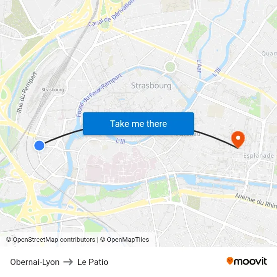 Obernai-Lyon to Le Patio map