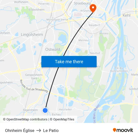 Ohnheim Église to Le Patio map